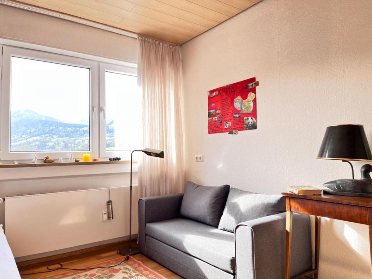 Grosszuegige Wohnung, Bergblick, Vintage Sonthofen Esterno foto